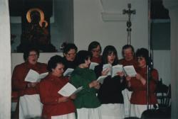 Jarzębina, spotkanie wielkopostne "Pozwól mi twe męki śpiewać", Warszawa, kościół św. Krzyża 1997. Fot In Crudo.